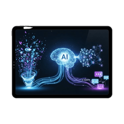 AI agent dashboard displaying generative model workflows and LLM integration pipelines