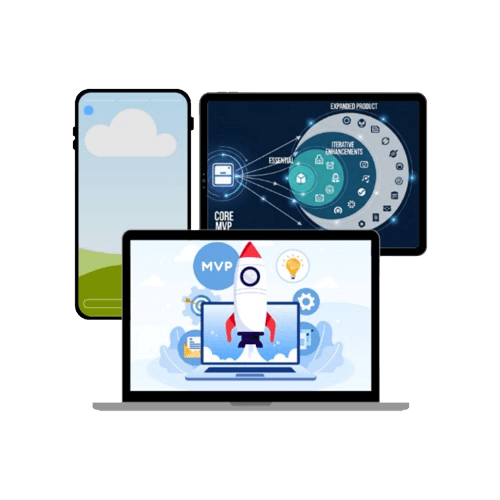 MVP prototype development process showing rapid wireframing and iterative product launch strategy